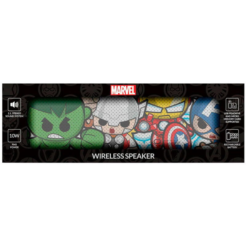 Altavoz portátil Marvel de Los Vengadores con ilustración de Hulk, Iron Man y Capitán América - 4