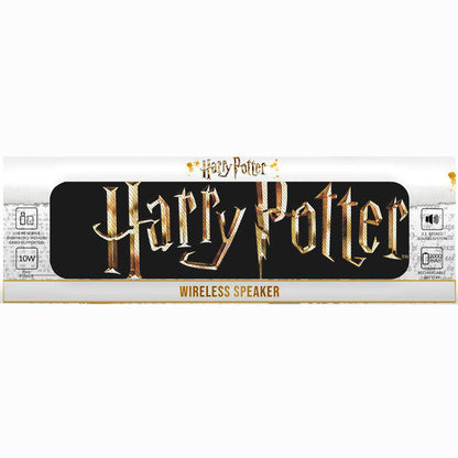 Altavoz portátil negro Harry Potter con logotipo dorado - 4