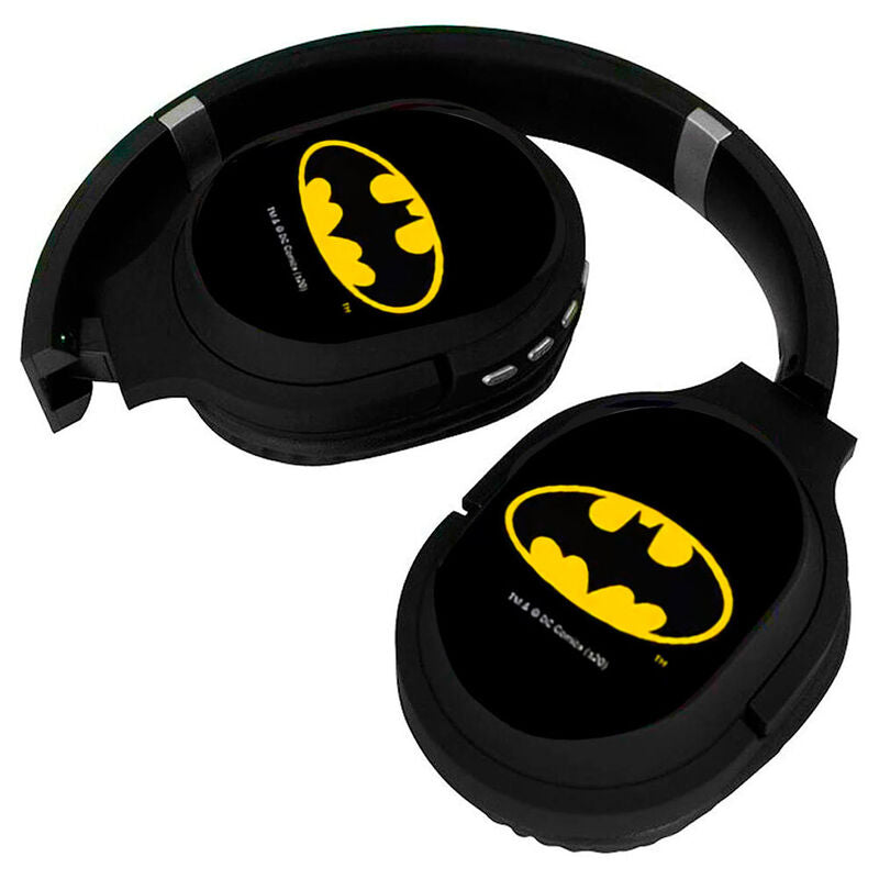 Auriculares inalámbricos negros Batman DC Comics con logotipo amarillo - 4
