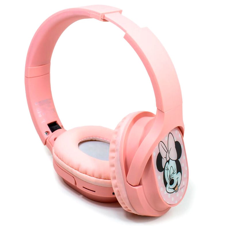 Auriculares inalámbricos rosas de Minnie Disney con lunares blancos - 4