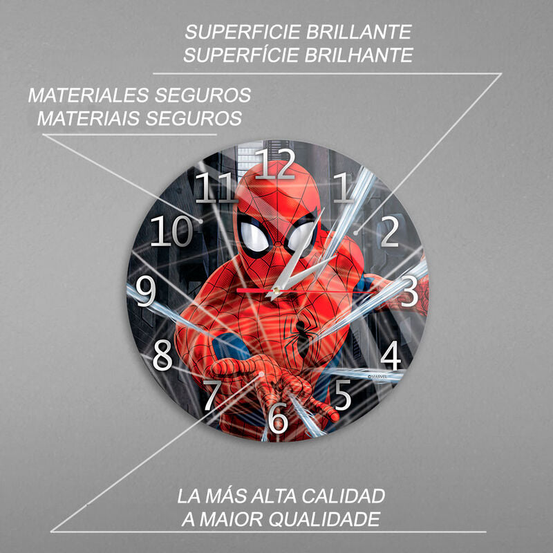 Reloj de pared Spider-Man Marvel con esfera brillante - 4
