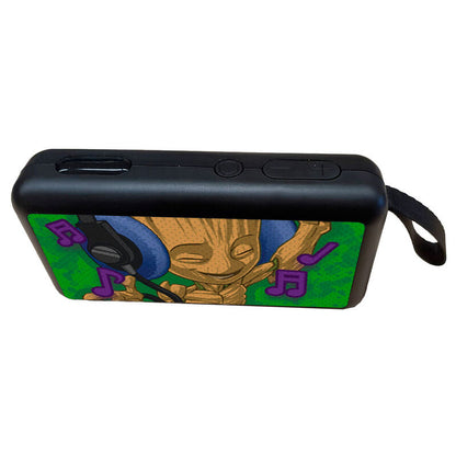 Altavoz portátil de Groot con auriculares y notas musicales - 5