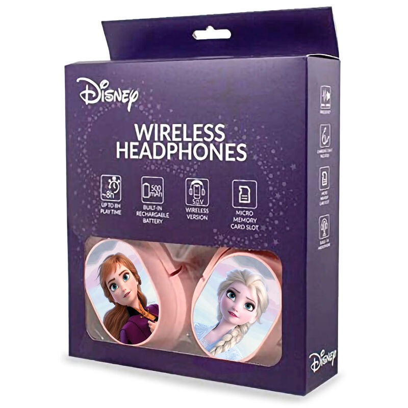 Auriculares inalámbricos rosas de Frozen Disney con Anna y Elsa - 4