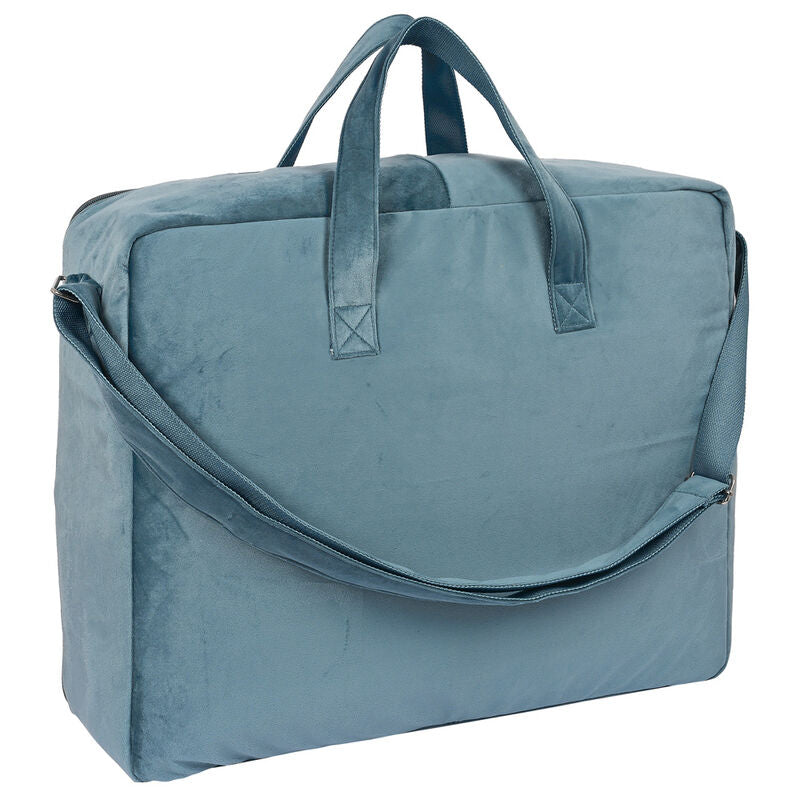 Maleta de maternidad SAFTA Leaves azul con estampado de hojas - 2