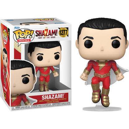 Figura Funko POP! de Shazam con traje rojo, detalles dorados y capa blanca - 2