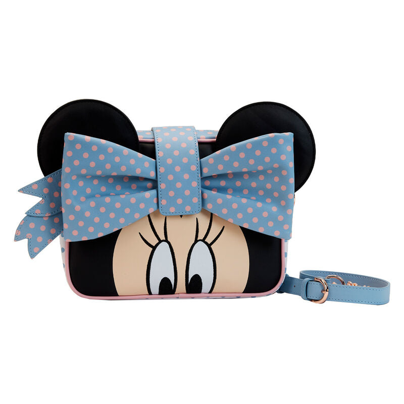 Bolso bandolera Loungefly de Minnie Mouse con lunares pastel y lazo - 2