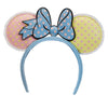 Diadema pastel de orejas Minnie Mouse con lazo de lunares