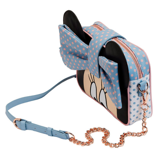 Bolso bandolera Loungefly de Minnie Mouse con lunares pastel y lazo - 4