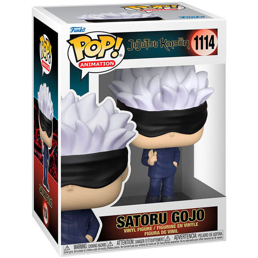 Figura Funko POP! de Gojo con pelo blanco y antifaz negro - 2