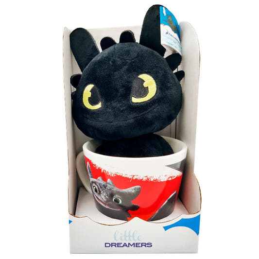Pack de taza roja y peluche de Desdentado de Cómo entrenar a tu dragón