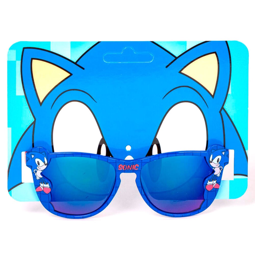 Gafas de sol azules de Sonic The Hedgehog con detalles del personaje