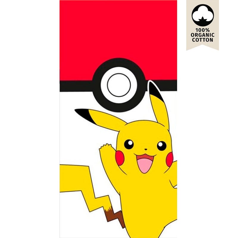 Toalla Pokémon con Pikachu y Poké Ball