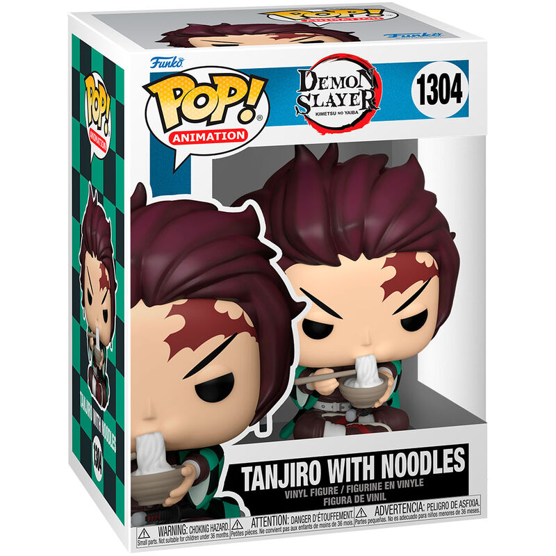 Figura Funko POP! de Tanjiro con un bol de fideos - 2