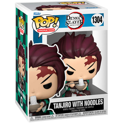 Figura Funko POP! de Tanjiro con un bol de fideos - 2