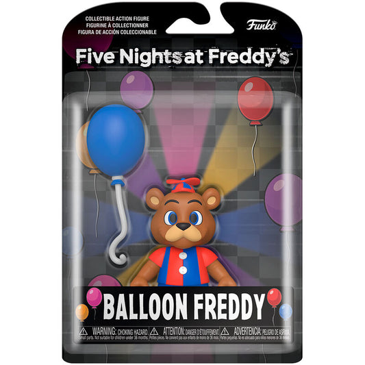 Figura Funko Balloon Freddy de Five Nights at Freddy’s con atuendo rojo y azul