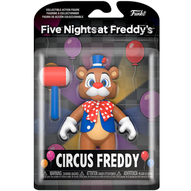 Figura FUNKO Circus Freddy de Five Nights at Freddy’s con martillo y blíster