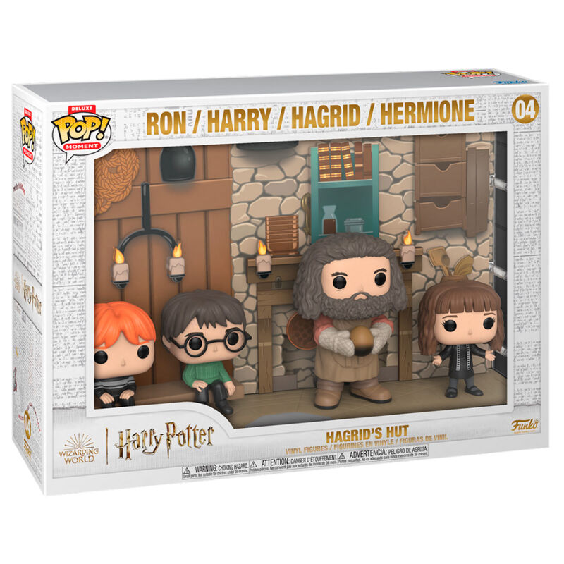 Funko POP! Moments Deluxe de Hagrid con Harry, Ron y Hermione en la cabaña de Hagrid - 2