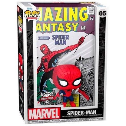 Figura FUNKO POP! de Spider-Man con caja inspirada en Amazing Fantasy