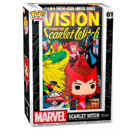 Figura FUNKO POP! Marvel de Scarlet Witch en caja ilustrada