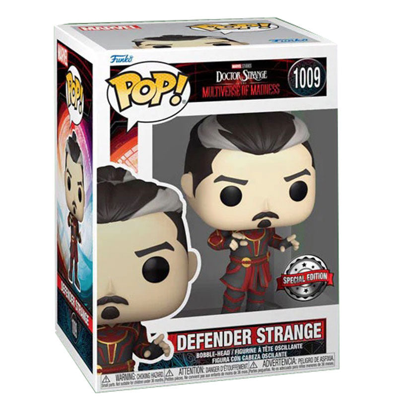 Figura Funko POP! de Doctor Strange Defender Strange con traje negro y rojo - 2