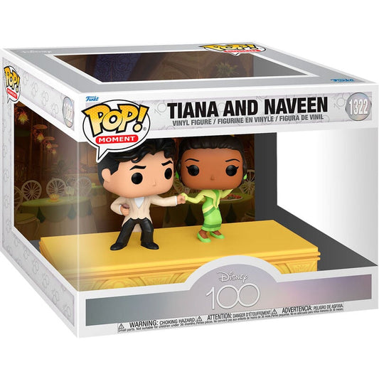 Funko POP! Moment de Tiana y Naveen de Disney 100 en caja con ventana