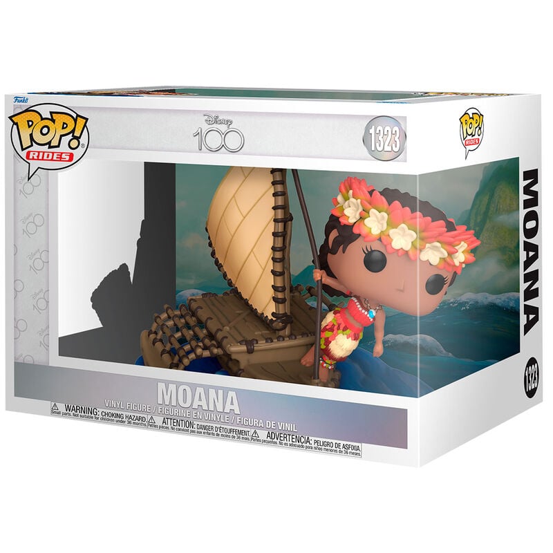 Figura FUNKO POP! Rides Disney 100 de Vaiana a bordo de su embarcación