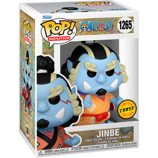 Figura Funko POP! Chase de Jinbe de One Piece en caja con ventana