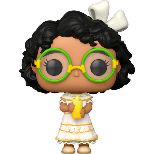 Figura Funko POP! de Mirabel de Encanto con gafas verdes y una vela amarilla