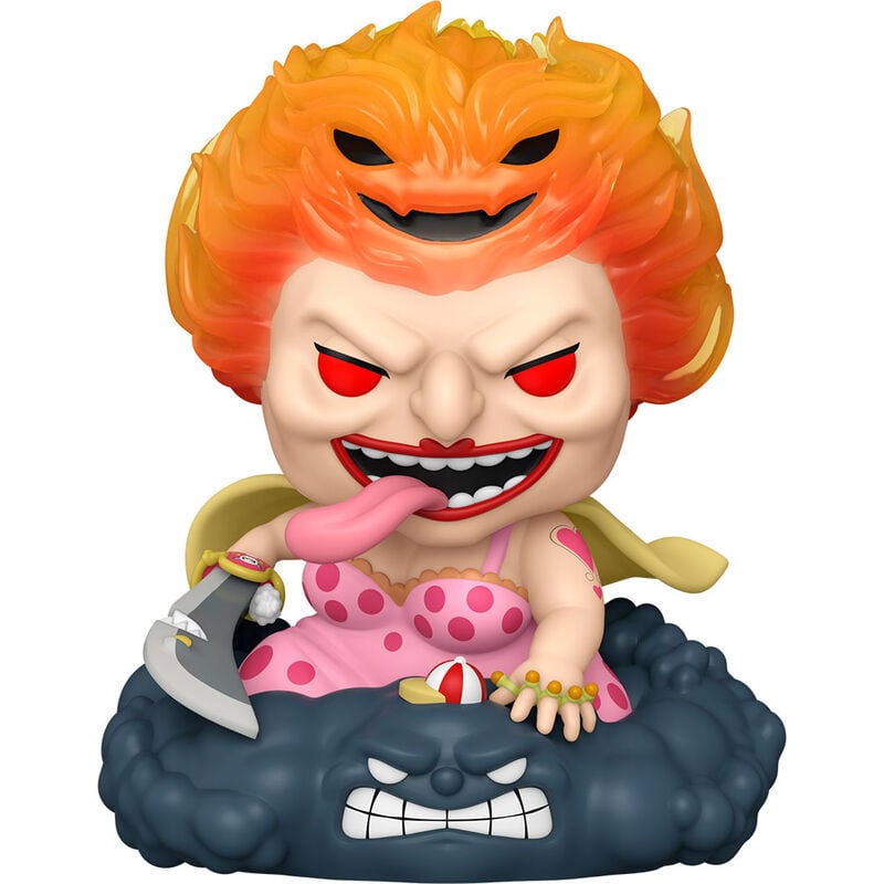 Figura FUNKO POP! Hungry Big Mom de One Piece sobre una base oscura