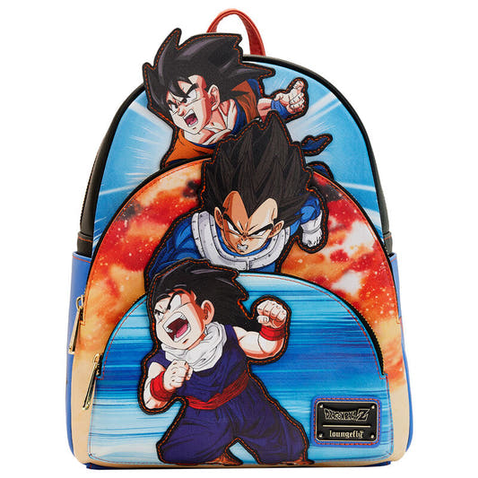 Mochila Loungefly Trio Dragon Ball Z con Goku, Vegeta y Gohan