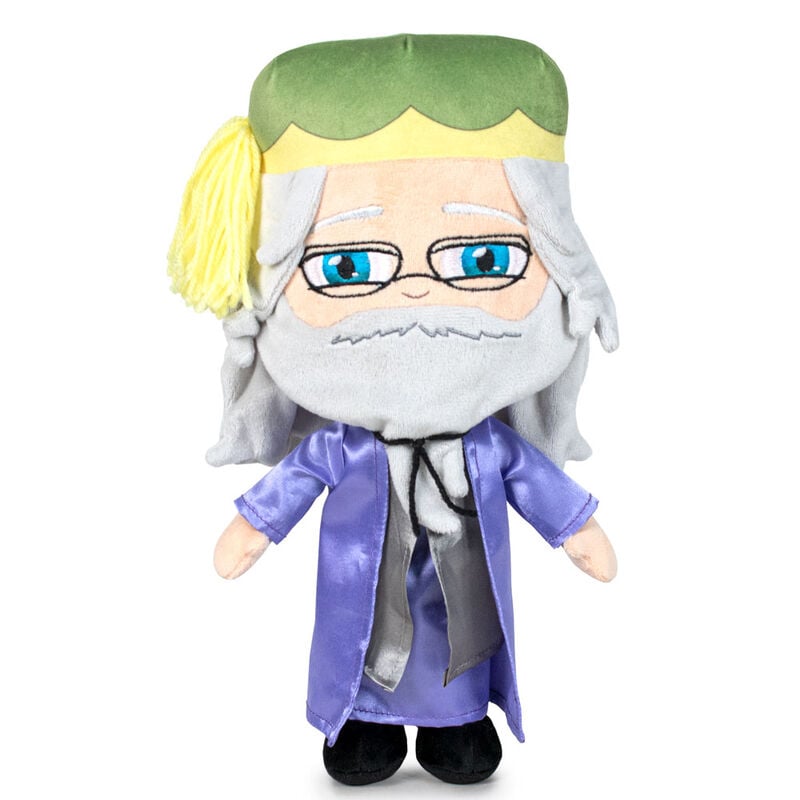 Peluche de Dumbledore de Harry Potter con túnica morada y sombrero verde