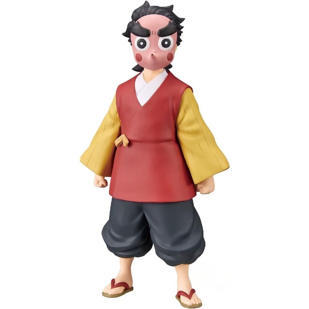 Figura de Kotetsu de Demon Slayer con atuendo rojo y amarillo