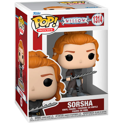 Figura FUNKO POP! de Sorsha de Willow con espada en caja con ventana