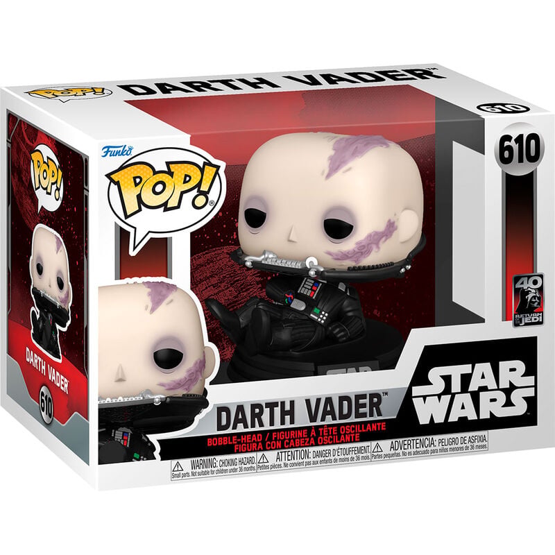 Figura Funko POP! de Darth Vader Star Wars 40th en caja con ventana