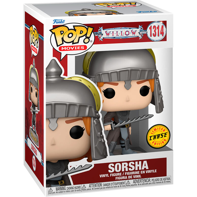 Figura Funko POP! Sorsha Chase de Willow con casco y armadura en caja con ventana