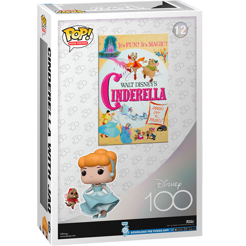 Figura Funko POP! Movie Poster de Disney Cenicienta con fondo ilustrado - 3