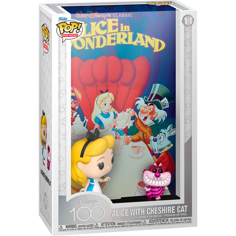Funko POP Movie Poster de Alicia y el Gato de Cheshire de Disney 100