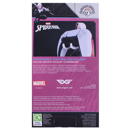 Soporte Cable Guy de Spider-Gwen Marvel con capucha blanca y base rosa - 5