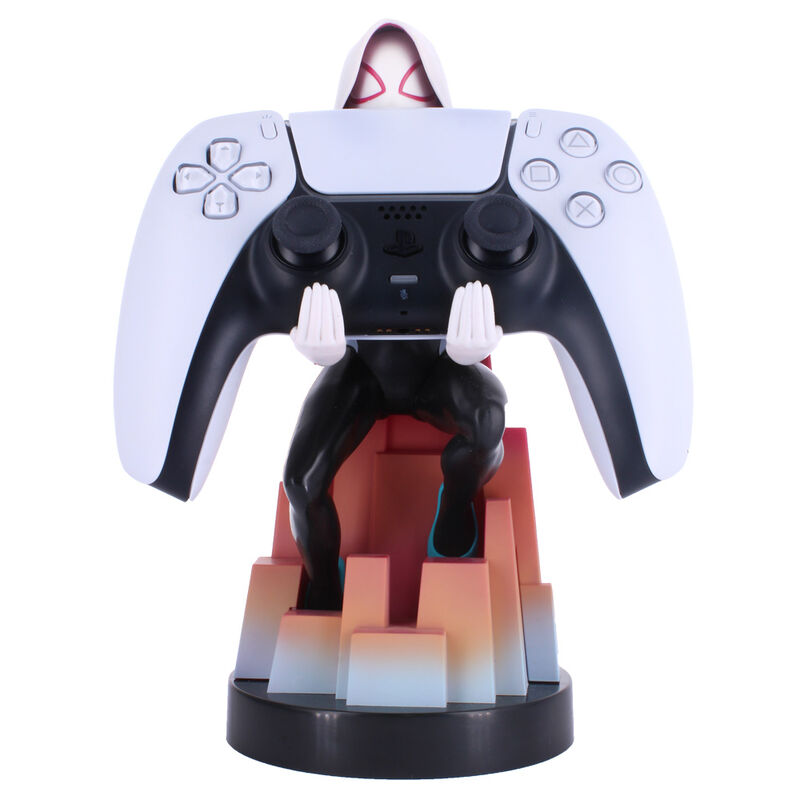Soporte Cable Guy de Spider-Gwen Marvel con capucha blanca y base rosa - 12