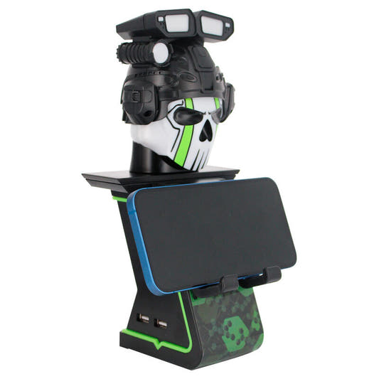 Soporte Cable Guy Call of Duty con figura de calavera en negro y verde - 4
