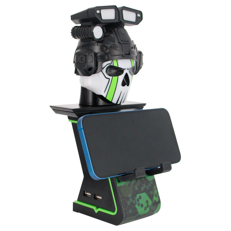 Soporte Cable Guy Call of Duty con figura de calavera en negro y verde - 4