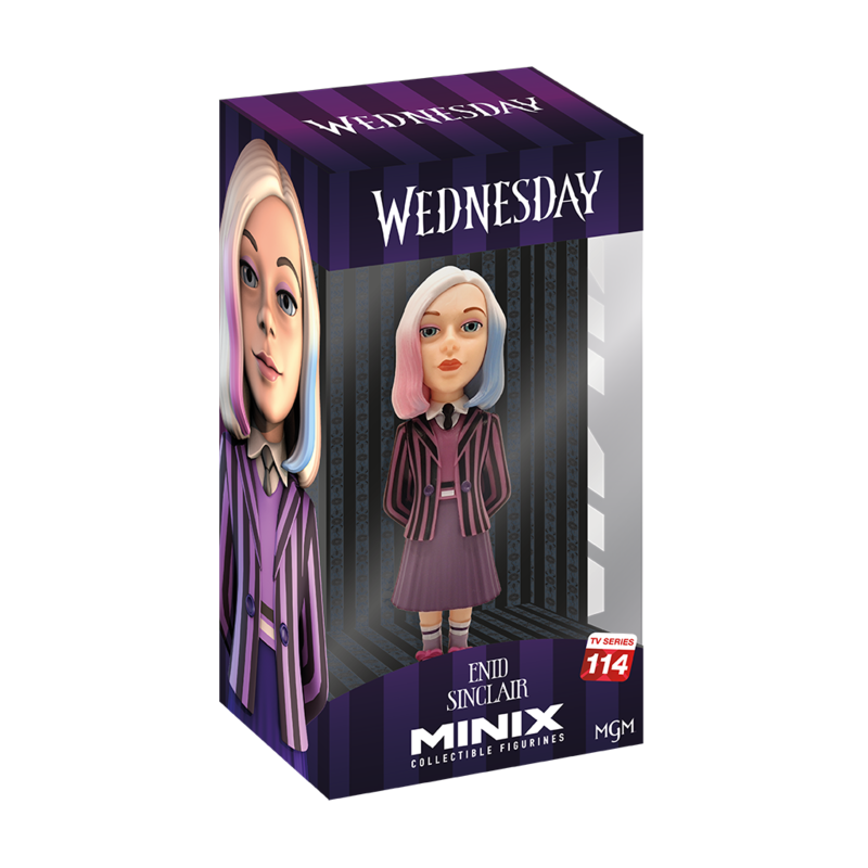 Figura MINIX de Enid Sinclair de Wednesday con cabello rosa y azul - 2