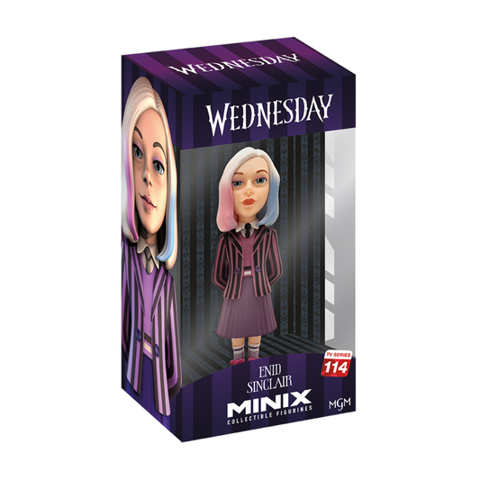 Figura MINIX de Enid Sinclair de Wednesday con cabello rosa y azul - 2