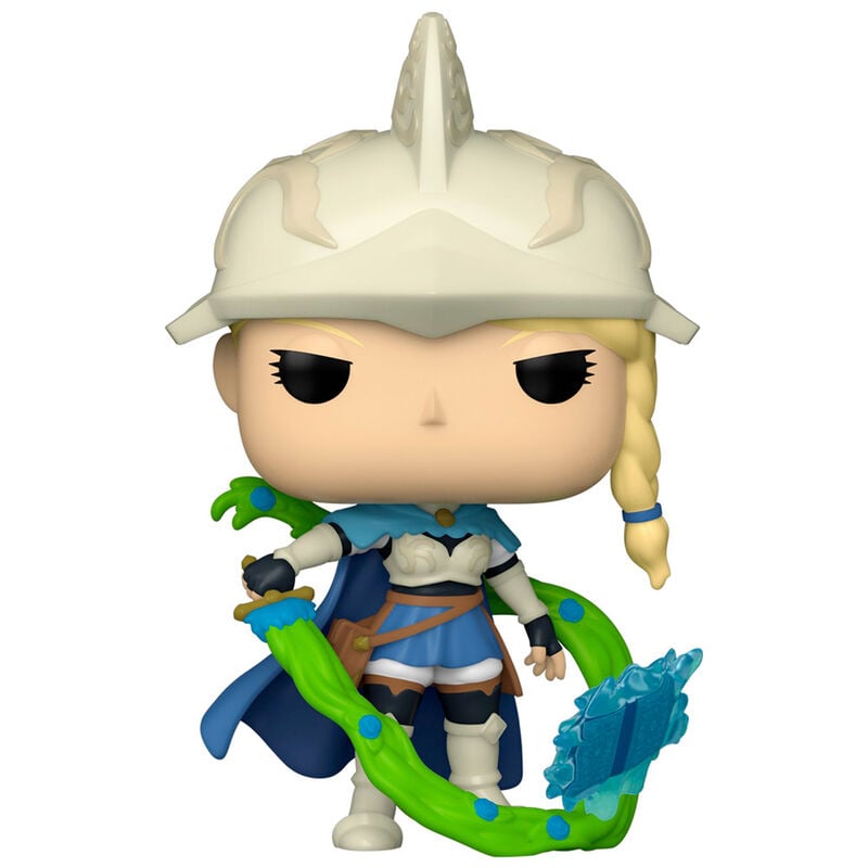 Figura Funko POP! de Charlotte de Black Clover con casco y efecto verde y azul