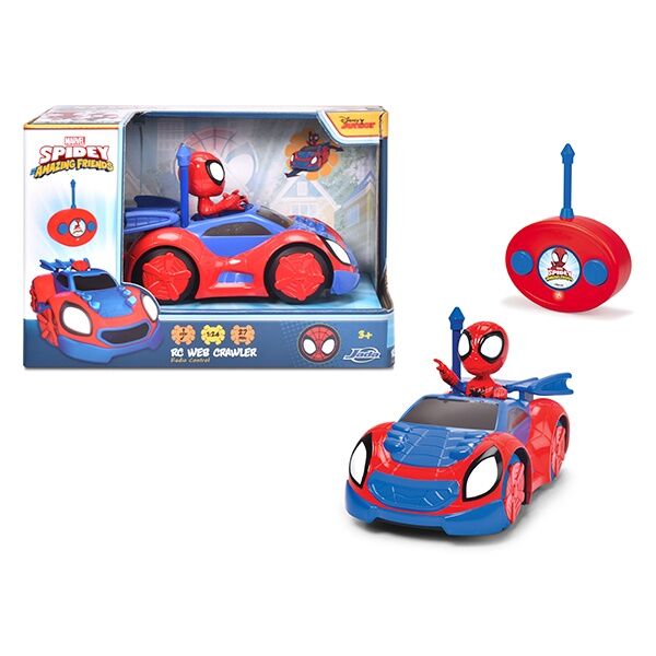 Coche radio control rojo y azul de Spidey Spider-Man con mando