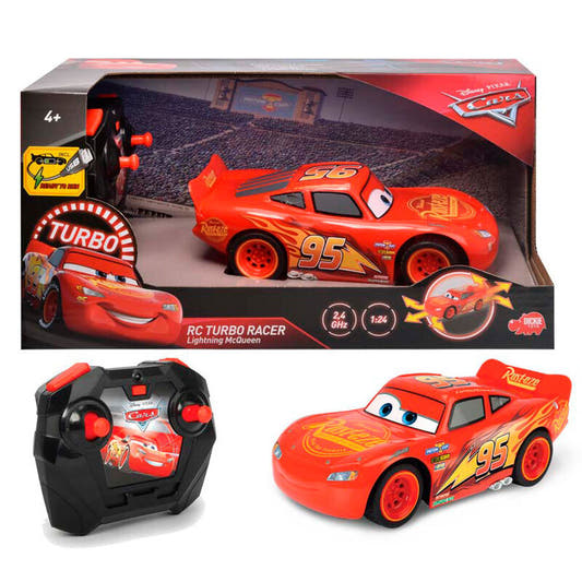 Coche teledirigido rojo de Rayo McQueen Cars con mando