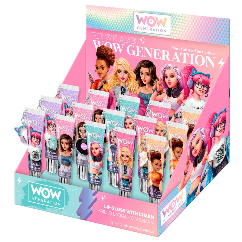 Brillos labiales WOW Generation surtidos con charms decorativos