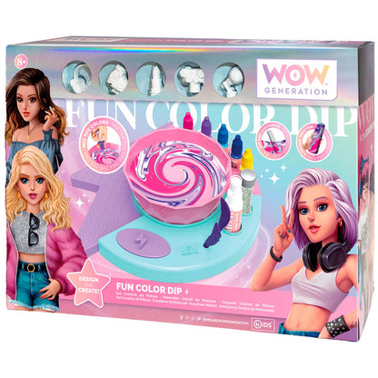 Kit creativo de pintura Fun Color Dip WOW Generation con bol de mezcla y tintas de colores