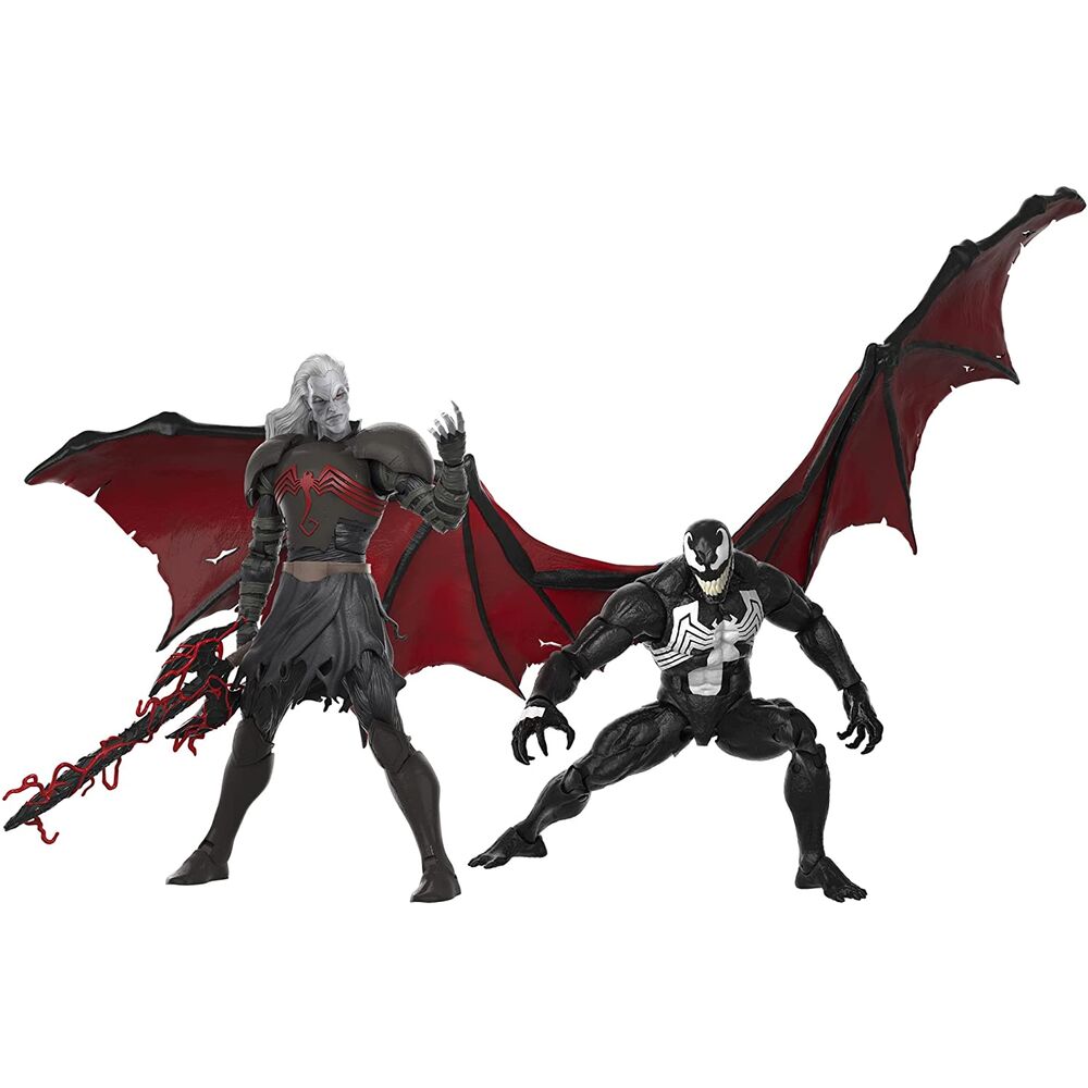 Blíster Marvel Legends con figuras articuladas de Knull y Venom