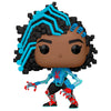 Figura Funko POP! de Spider-Byte con traje azul y detalles rojos